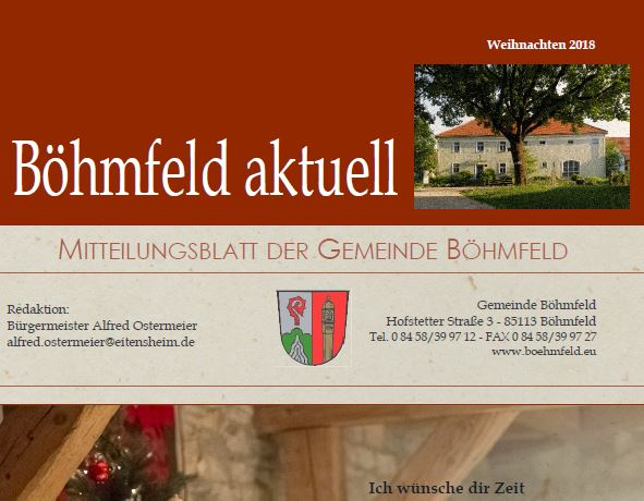 Böhmfeld Aktuell Weihnachtsausgabe