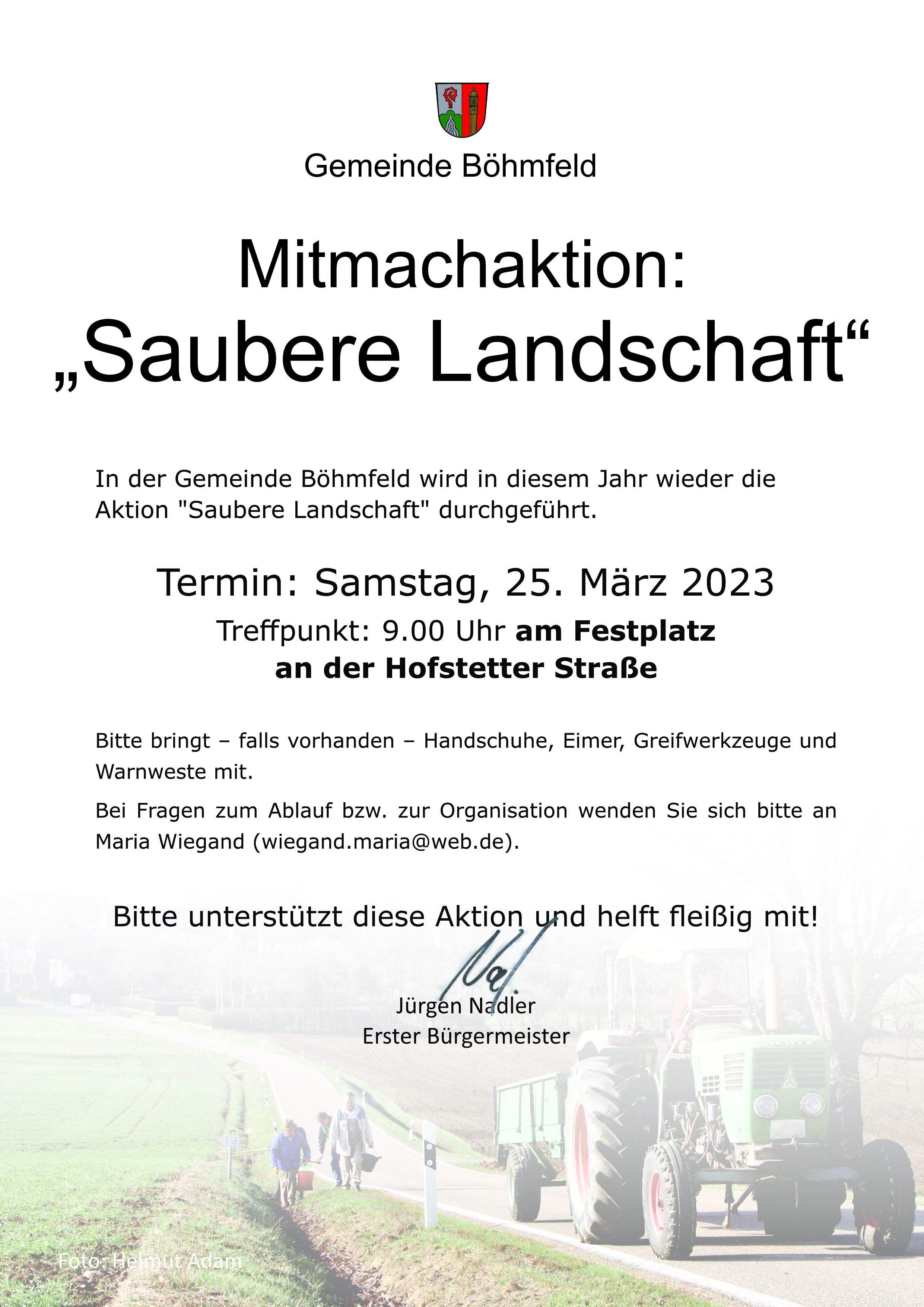 Mitmachaktion: Saubere Landschaft