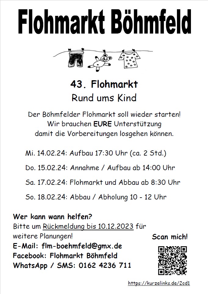 Flohmarkt Böhmfeld 2024