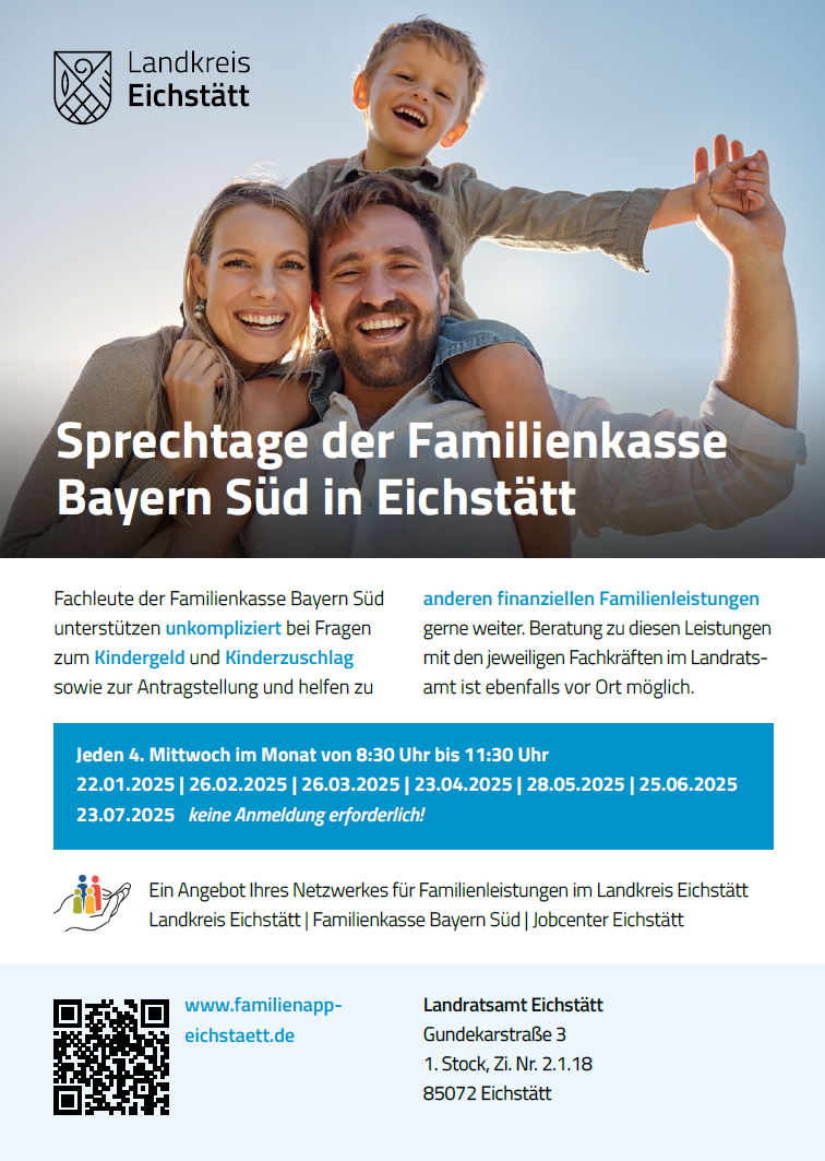 Sprechtage Familienkasse Bayern Süd 2025