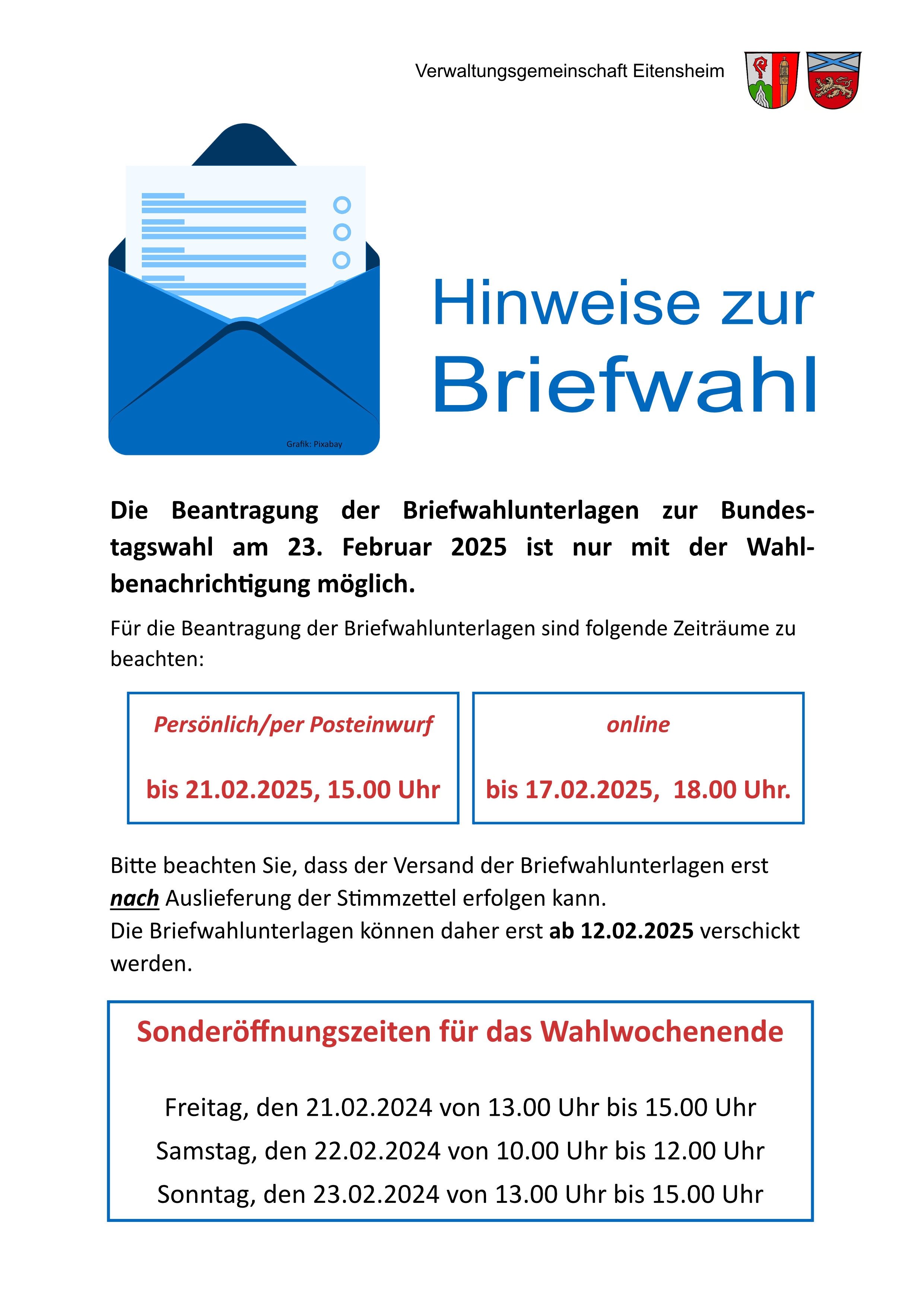 Hinweise zur Briefwahl