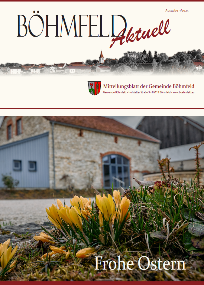 Deckblatt Böhmfeld Aktuell 2025 1. Ausgabe Ostern