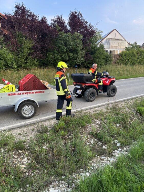 Versuch mit dem neuen Hochwasserschutzsystem