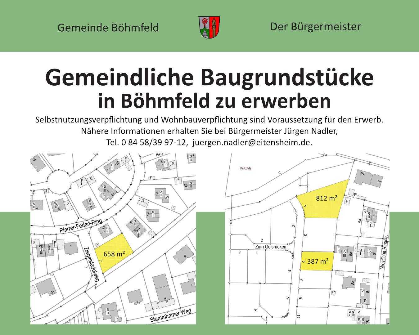 Baugrundstücke zu erwerben